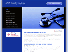 Tablet Screenshot of apexfamilymedicine.com